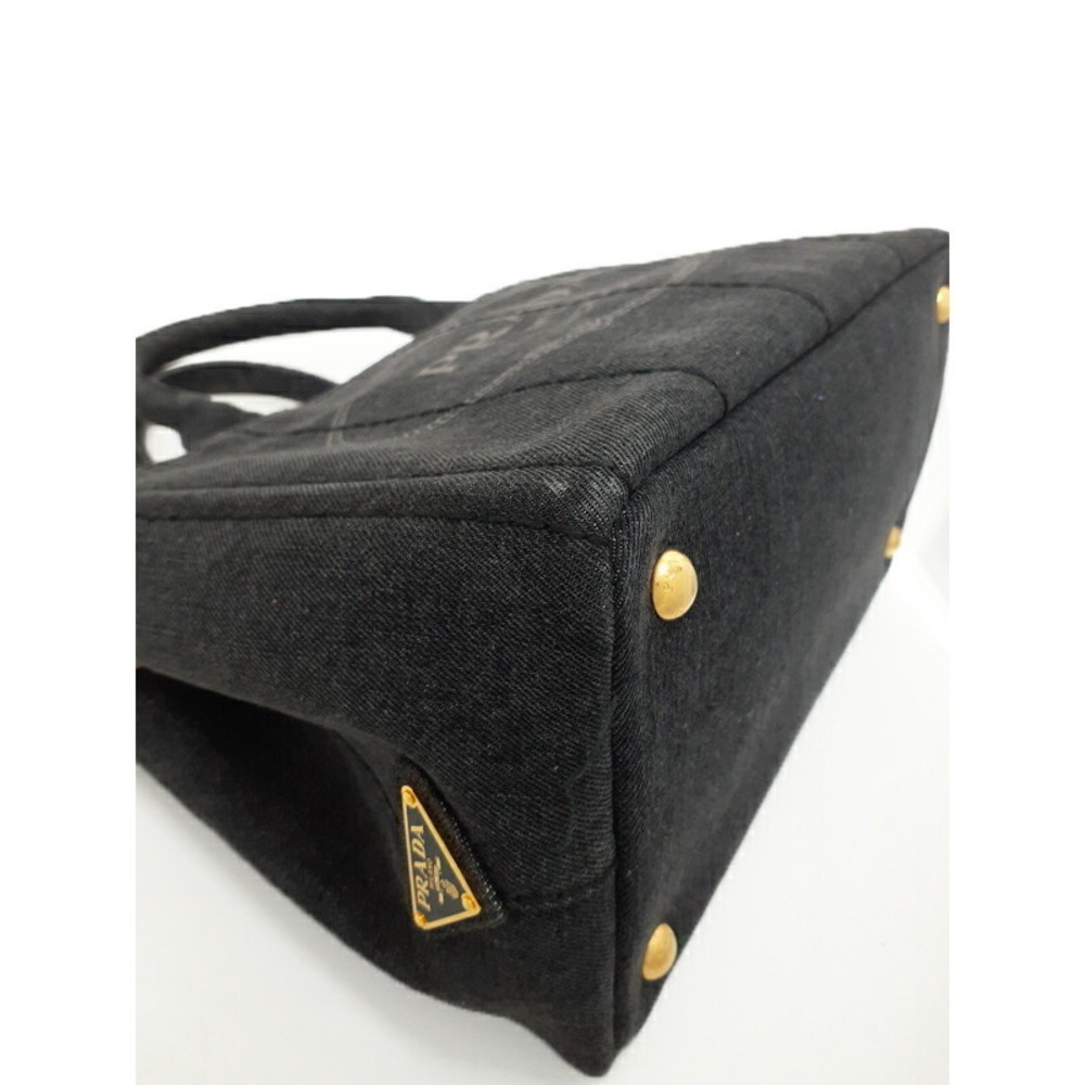 PRADA Canapa Denim Handbag Bag - Picture 6 of 9